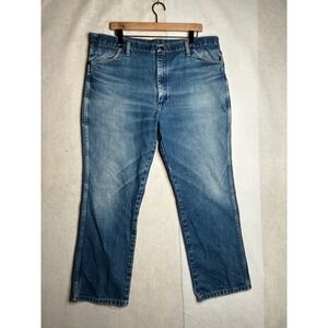 Wrangler 936PWD Cowboy Cut Slim Fit Jeans Mens 40x30 Blue Denim Western Straight